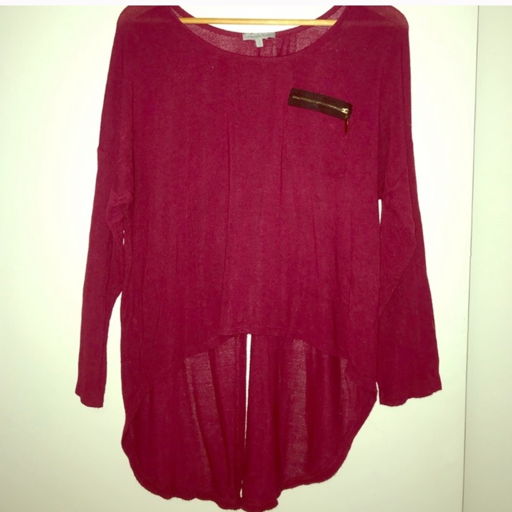 Charolette Russe high low top with slit on back